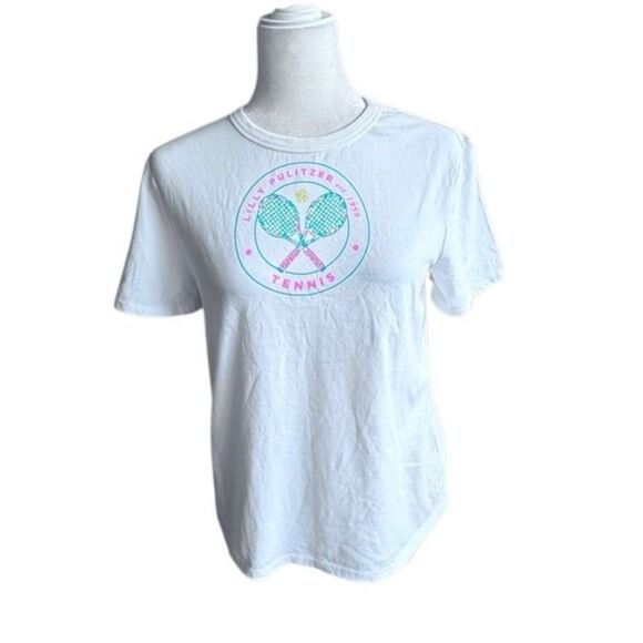 Lilly Pulitzer Rally Luxletic White Tee Short Sleeve Shirt SZ XXS NWOT - Picture 12 of 12